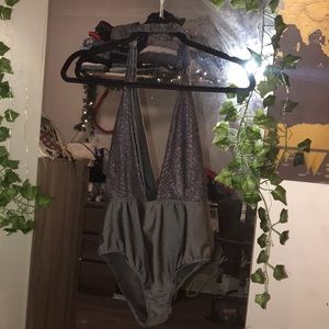 Urban Outfitters open back halter neck body suit